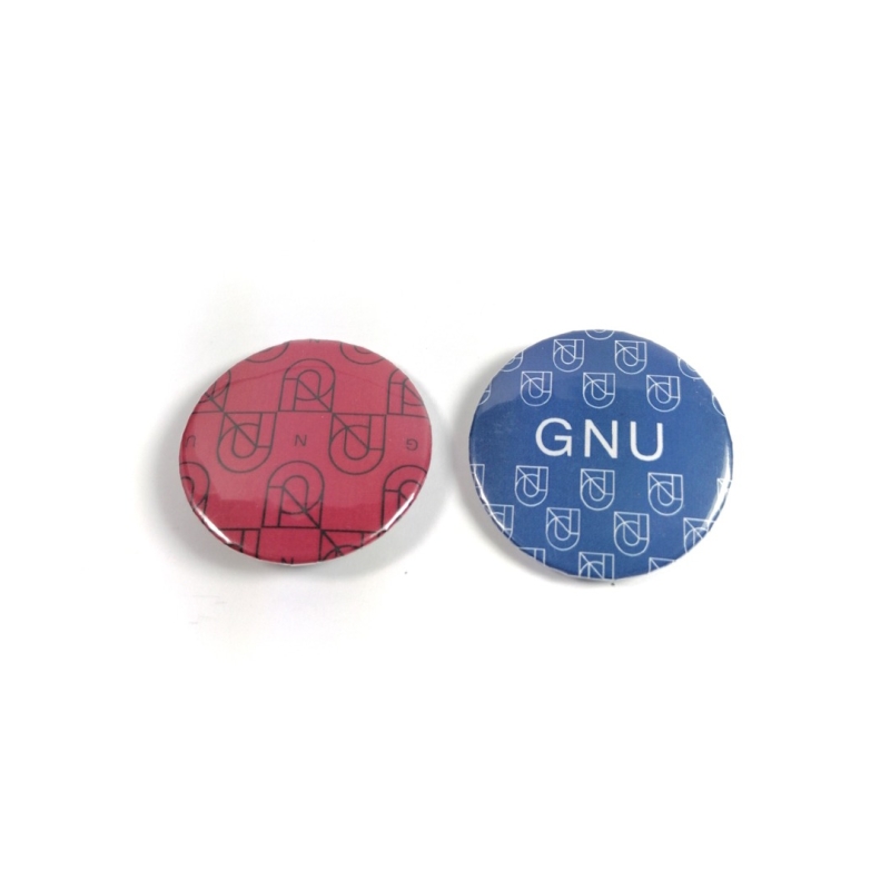 Pins Logo GNU Blu/Rosse