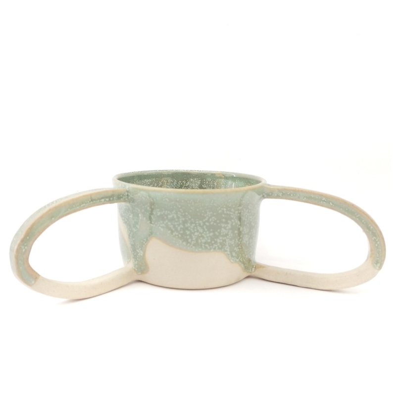 Tazza bassa due manici lunghi